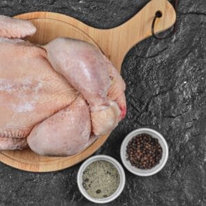 whole chicken scaled
